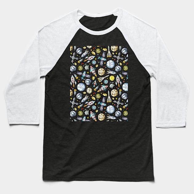 Space day Baseball T-Shirt by A tone for life